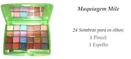 Maquiagem Mile24 Sombras para os olhos;